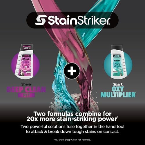 Shark StainStriker HairPro Portable Carpet  Upholstery and Rug Cleaner with Pet Mess and Hair Tools  Self Cleaning  4 Accessories  Solution  Copper
