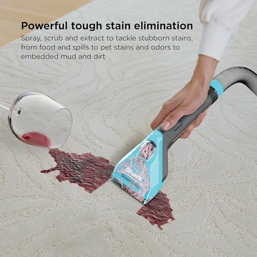 Shark StainStriker HairPro Portable Carpet  Upholstery and Rug Cleaner with Pet Mess and Hair Tools  Self Cleaning  4 Accessories  Solution  Copper