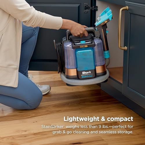 Shark StainStriker HairPro Portable Carpet  Upholstery and Rug Cleaner with Pet Mess and Hair Tools  Self Cleaning  4 Accessories  Solution  Copper