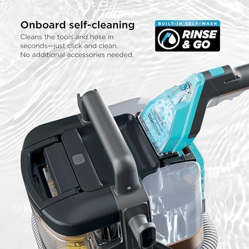 Shark StainStriker HairPro Portable Carpet  Upholstery and Rug Cleaner with Pet Mess and Hair Tools  Self Cleaning  4 Accessories  Solution  Copper
