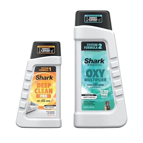 Shark StainStriker Pro Bundle for All Shark StainStriker Portable Cleaners  for Carpets & Area Rugs  Instantly Eliminates Odors  32oz OXY Multiplier and 16oz Deep Clean Pro  PXCMBUNDLE