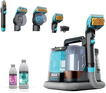 Shark StainStriker   Portable Carpet  Upholstery & Area Rug Cleaner   4 Tools   Bonus Full Size Solutions   Powerful Stain & Odor Remover   Deep Clean & OXY Solutions   Blue   PX202BRN