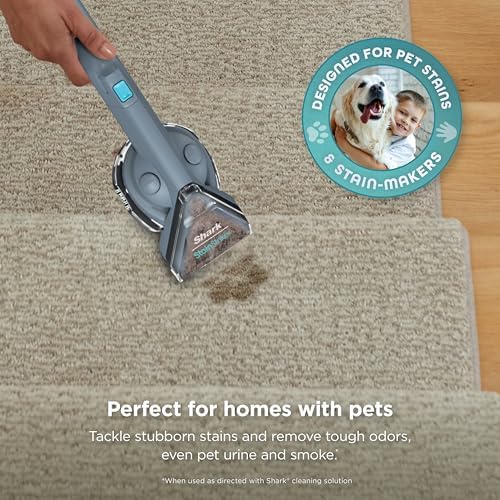 Shark StainStriker   Portable Carpet  Upholstery & Area Rug Cleaner   4 Tools   Bonus Full Size Solutions   Powerful Stain & Odor Remover   Deep Clean & OXY Solutions   Blue   PX202BRN