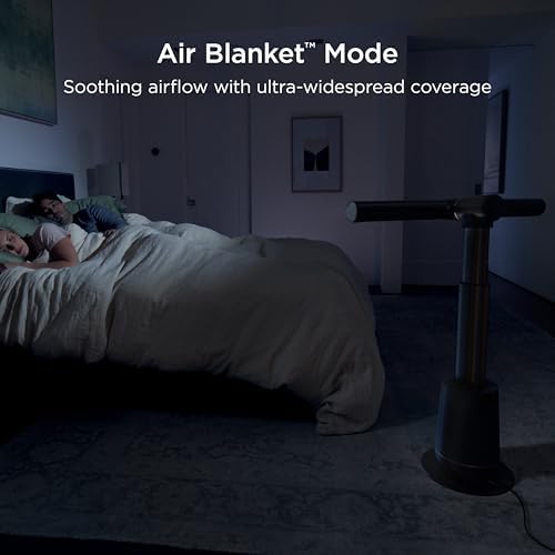 Shark TurboBlade Fan Ultra customizable bladeless tower fan  pivots  twists  oscillates 180   circulates and propels air  10 noise levels   10 speeds  easy to clean  charcoal  TF202S
