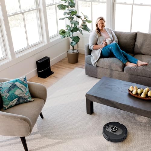 Shark UR2500SR AI Ultra Robot Vacuum  with Ultra Clean  Home Mapping  30 Day Capacity Bagless Self Empty Base  Perfect for Pet Hair  WiFi  Compatible with Alexa  Black/Silver  Renewed 