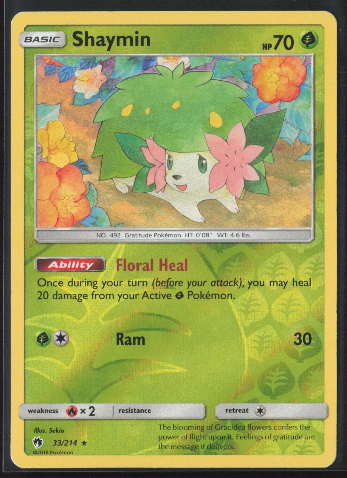 Shaymin 33/214 Sm Lost Thunder Reverse Holo LP