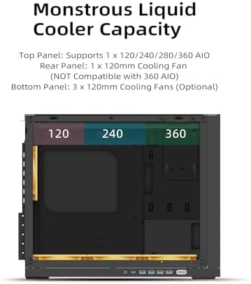 Shiny Snake G600 MATX Gaming Case with 11 3 Auxiliary Screen   Wood Front Panel   Tempered Glass   34L Mirco Form Factor   Compatible with RX9070XT / RTX 5090   Walnut Black