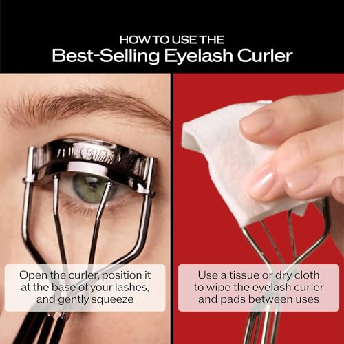Shiseido Eyelash Curler   Crimps & Curls Lashes for Perfect  Eye Framing Fringe   Gentle & Safe   Includes Replacement Pad