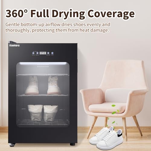 Shoe Dryer for Sneakers  400W Boot Dryer for Work Boots with Pull out Detachable Rack  Shoe Warmer with 3 Drying Mode  Timer