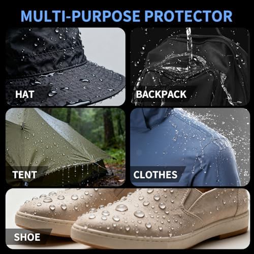 Spray protector de zapatos, Nano impermeable para zapatos y tenis, repelente al agua invisible y protector de manchas para cuero, nobuck, lona y tela, 10.15 onzas