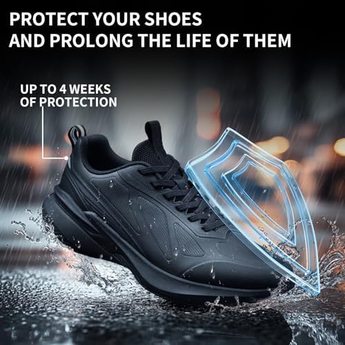 Spray protector de zapatos, Nano impermeable para zapatos y tenis, repelente al agua invisible y protector de manchas para cuero, nobuck, lona y tela, 10.15 onzas
