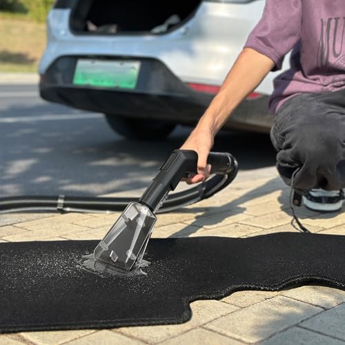 Shop Vacuum Wet and Dry  6 Gallon  5 5 Peak HP Power Suction  3 in 1 Stainless Steel Shop Vac with 4 5L Upholstery Shampoo Tank  Water Vacuum Cleaner Carpet Extractor  Red