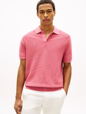 Talla.xl - Short Sleeve Waffled Sweater Polo