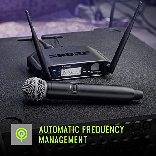 Shure GLXD16  Dual Band Pro Digital Wireless System with Pedal Receiver for Guitar & Bass   12 Hour Battery Life  100 ft Range   Includes WA305 Premium Cable with 1/4 Jack