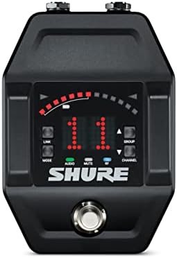Shure GLXD16  Dual Band Pro Digital Wireless System with Pedal Receiver for Guitar & Bass   12 Hour Battery Life  100 ft Range   Includes WA305 Premium Cable with 1/4 Jack