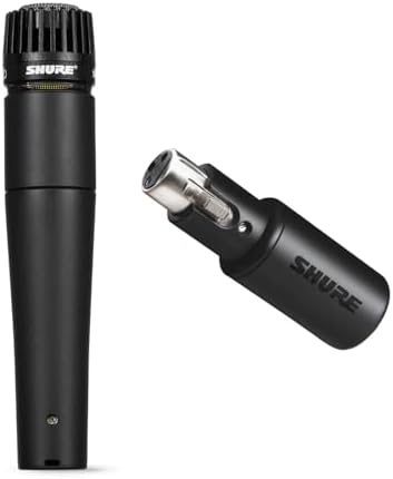 Shure SM57 Professional XLR Dynamic Microphone   Cardioid Mic for Instruments  Amplifiers  Drums & Live Performance Recording  SM57 LC 