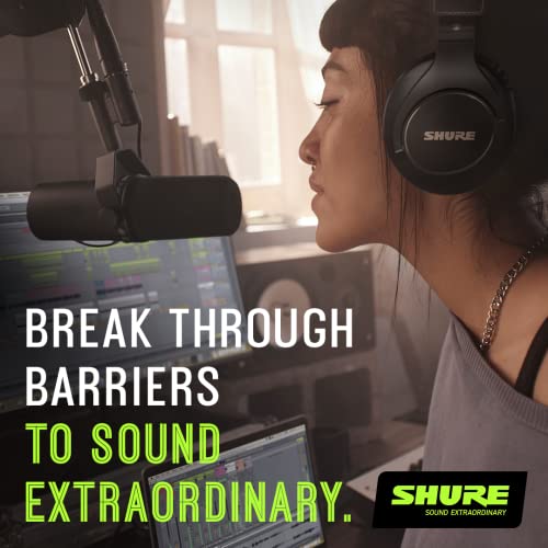 Shure SM7B Microphone   Vocal Dynamic Studio Mic for Broadcast  Podcast  Recording  Gaming & Streaming  XLR  Rugged Construction  Detachable Windscreen  Smooth Sound  Warm Vocals  Wide Range Frequency