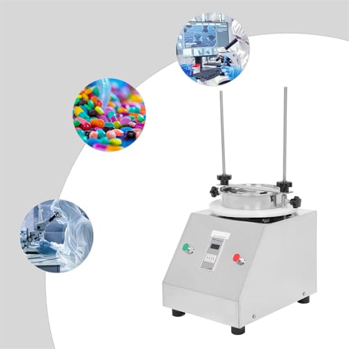 Sieve Shaker 110V 60Hz Sifter Machine with 7 Layers Electric Vibrating Screen Sieve Shaker Machine with Timer& Display Screen for Particle Liquid Powder
