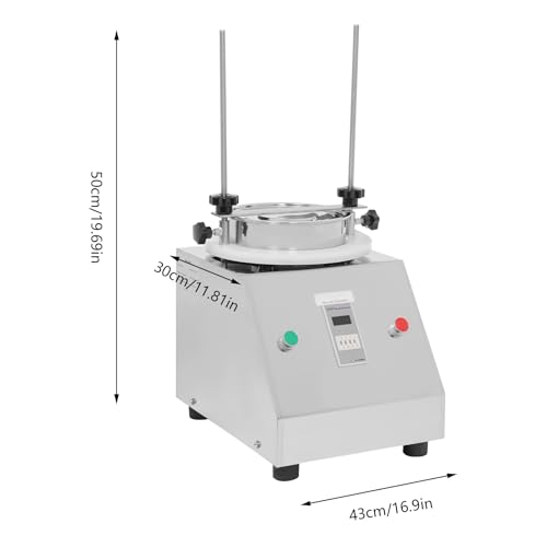 Sieve Shaker 110V 60Hz Sifter Machine with 7 Layers Electric Vibrating Screen Sieve Shaker Machine with Timer& Display Screen for Particle Liquid Powder