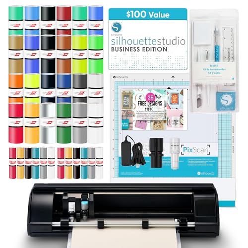 Silhouette America Cameo 5 Alpha       Smart Cutting Machine for Print & Cut   Quiet Operation with AutoBlade  Studio Software  Cutting Mat  Vinyl  Paper & Fabric Compatible  Matte Black