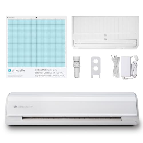 Silhouette Cameo 5 12 inch Vinyl Cutting Machine with Studio Software  Electric Tool and ES Mat Compatible  SNA and IPT  50 db  White Edition