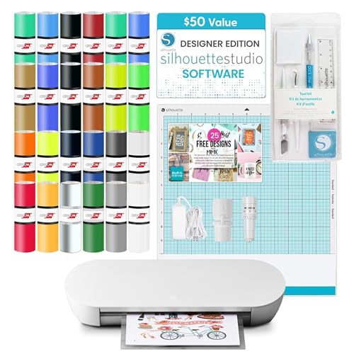 Silhouette Portrait 4 9 inch Vinyl Cutting Machine with Studio Software  PixScan  Electric Tool and ES Mat Compatible  SNA and IPT Enabled  50 db