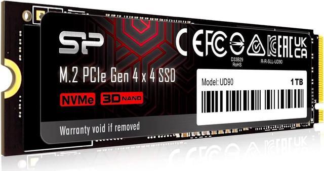 Silicon Power 1TB UD90 NVMe 4 0 Gen4 PCIe M 2 SSD R/W up to 5 000/4 800 MB/s  SU01KGBP44UD9005SN 