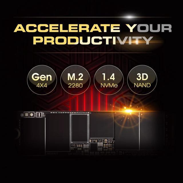 Silicon Power 1TB UD90 NVMe 4 0 Gen4 PCIe M 2 SSD R/W up to 5 000/4 800 MB/s  SU01KGBP44UD9005SN 