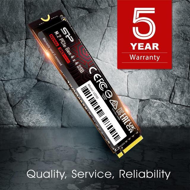 Silicon Power 1TB UD90 NVMe 4 0 Gen4 PCIe M 2 SSD R/W up to 5 000/4 800 MB/s  SU01KGBP44UD9005SN 
