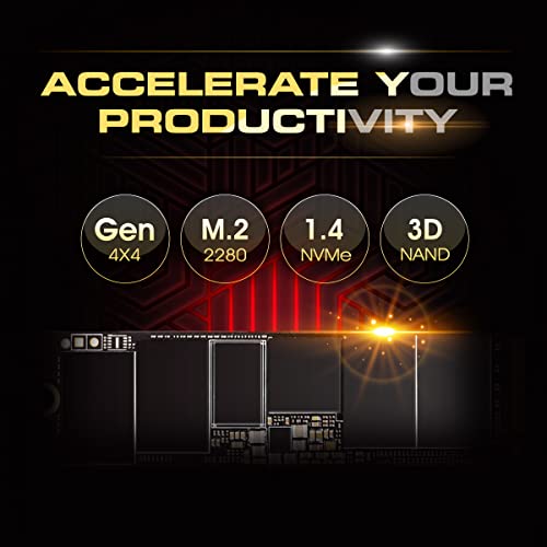 Silicon Power 1TB UD90 NVMe 4 0 Gen4 PCIe M 2 SSD R/W up to 5 000/4 800 MB/s  SP01KGBP44UD9005