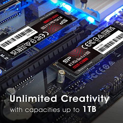 Silicon Power 1TB UD90 NVMe 4 0 Gen4 PCIe M 2 SSD R/W up to 5 000/4 800 MB/s  SP01KGBP44UD9005