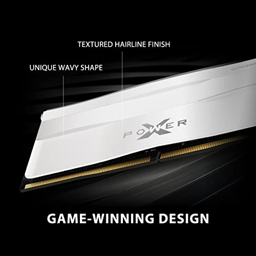 Silicon Power DDR5 32GB 2x16GB Zenith 6000MT/s PC5 48000 288 pin CL30 1 35V UDIMM Desktop Memory Module RAM SU032GXLWU60AFDGAB White