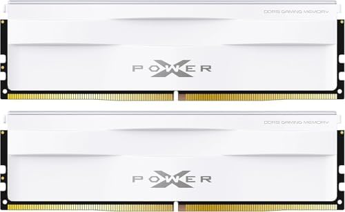Silicon Power DDR5 32GB  2x16GB  Zenith 6000MT/s  PC5 48000  288 pin CL30 1 35V UDIMM Desktop Memory Module RAM SU032GXLWU60AFDGSW White