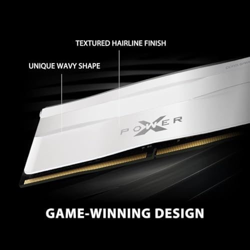 Silicon Power DDR5 32GB  2x16GB  Zenith 6000MT/s  PC5 48000  288 pin CL30 1 35V UDIMM Desktop Memory Module RAM SU032GXLWU60AFDGSW White