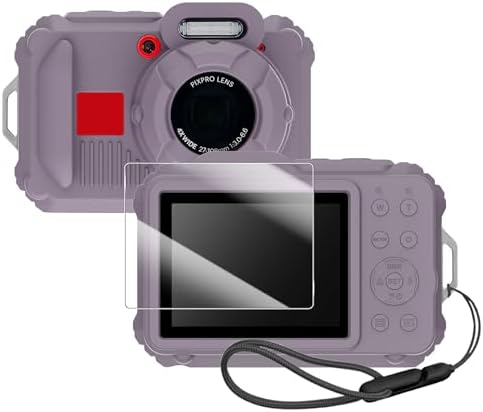 Silicone Protective case for Kodak Pixpro wpz2 Digital Cameras  with Screen Protector and Lanyard  for Kodak Pixpro wpz2 Accessories    Pink 