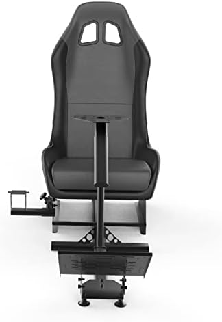 Sim Racing Cockpit with Seat   Compatible with G29 G920 G923 T248X T248 T300RS TX F458 T500RS  Easy to Install Racing Wheel Stand for PS5  Xbox  PC Gaming  Black/Grey 