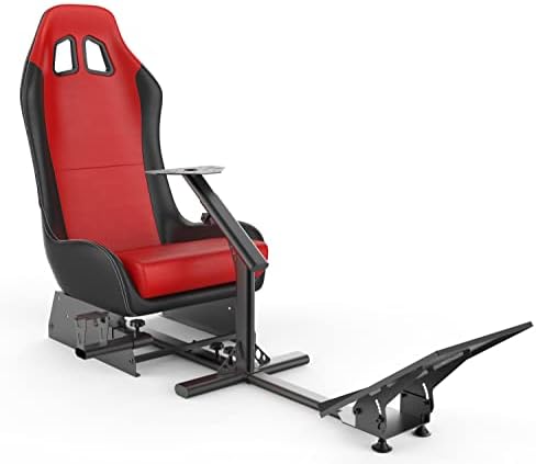 Sim Racing Cockpit with Seat   Compatible with G29 G920 G923 T248X T248 T300RS TX F458 T500RS  Easy to Install Racing Wheel Stand for PS5  Xbox  PC Gaming  Black/Grey 