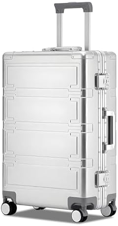 Simcat All Aluminum Carry On Luggage  20 Inch Hard Shell Zipperless Luggages Airline Approved Suitcase with TSA Lock and Silent Wheels  Black 20inch/56 5x21 5x39 5cm 