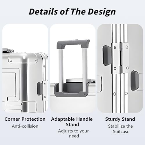 Simcat All Aluminum Carry On Luggage  20 Inch Hard Shell Zipperless Luggages Airline Approved Suitcase with TSA Lock and Silent Wheels  Black 20inch/56 5x21 5x39 5cm 