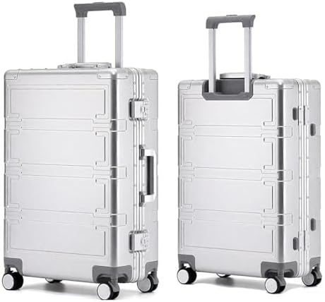 Simcat All Aluminum Carry On Luggage  20 Inch Hard Shell Zipperless Luggages Airline Approved Suitcase with TSA Lock and Silent Wheels  Black 20inch/56 5x21 5x39 5cm 