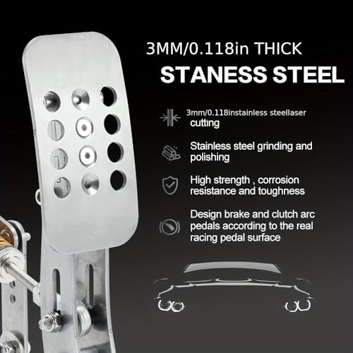 Simjack UT Sim Racing Pedals 200KG Load Cell Brake Pedal PC Racing Simulator Pedals Pressure Sensor HE Hydraulic Pedal  UT P3 H3 