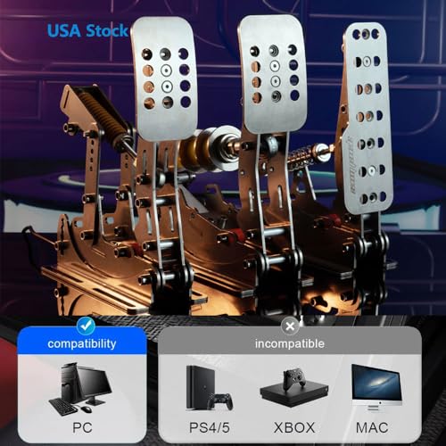 Simjack UT Sim Racing Pedals 200KG Load Cell Brake Pedal PC Racing Simulator Pedals Pressure Sensor HE Hydraulic Pedal  UT P2 H1 