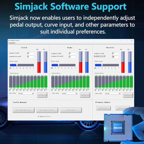 Simjack UT Sim Racing Pedals 200KG Load Cell Brake Pedal PC Racing Simulator Pedals Pressure Sensor HE Hydraulic Pedal  UT P2 H1 