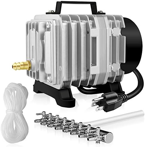 Simple Deluxe Air Pump with Adjustable Air Flow Outlets for Aquarium  Fish Tank and Hydroponic Systems