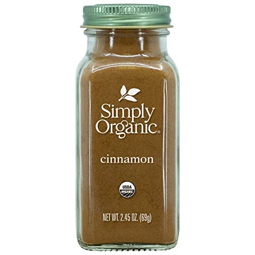 Simply Organic Ground Cinnamon  2 45 Ounce Bottle  Gourmet Quality Cinnamon  Full Balanced Spicy Flavor  Kosher