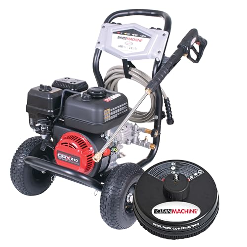 Simpson Cleaning 3400 PSI Gas Pressure Washer  2 5 GPM Power Washer for Residential Use  CRX Engine  25 Foot Hose  Clean Machine  49 State  CM61248 S