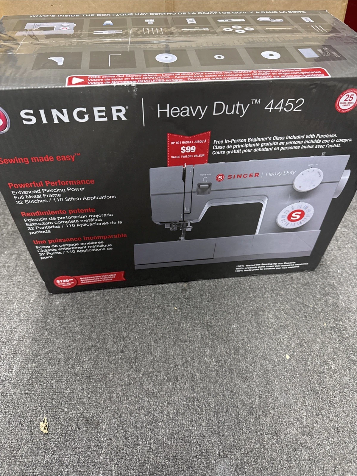 Singer Heavy Duty 4452 Sewing Machine with 32 Built In Stitches 