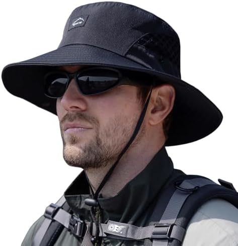 Sireck Fishing Hat  UPF50  Wide Brim Sun Hat for Men Women  UV Protection Hiking Beach Bucket Hats Summer Safari Hat