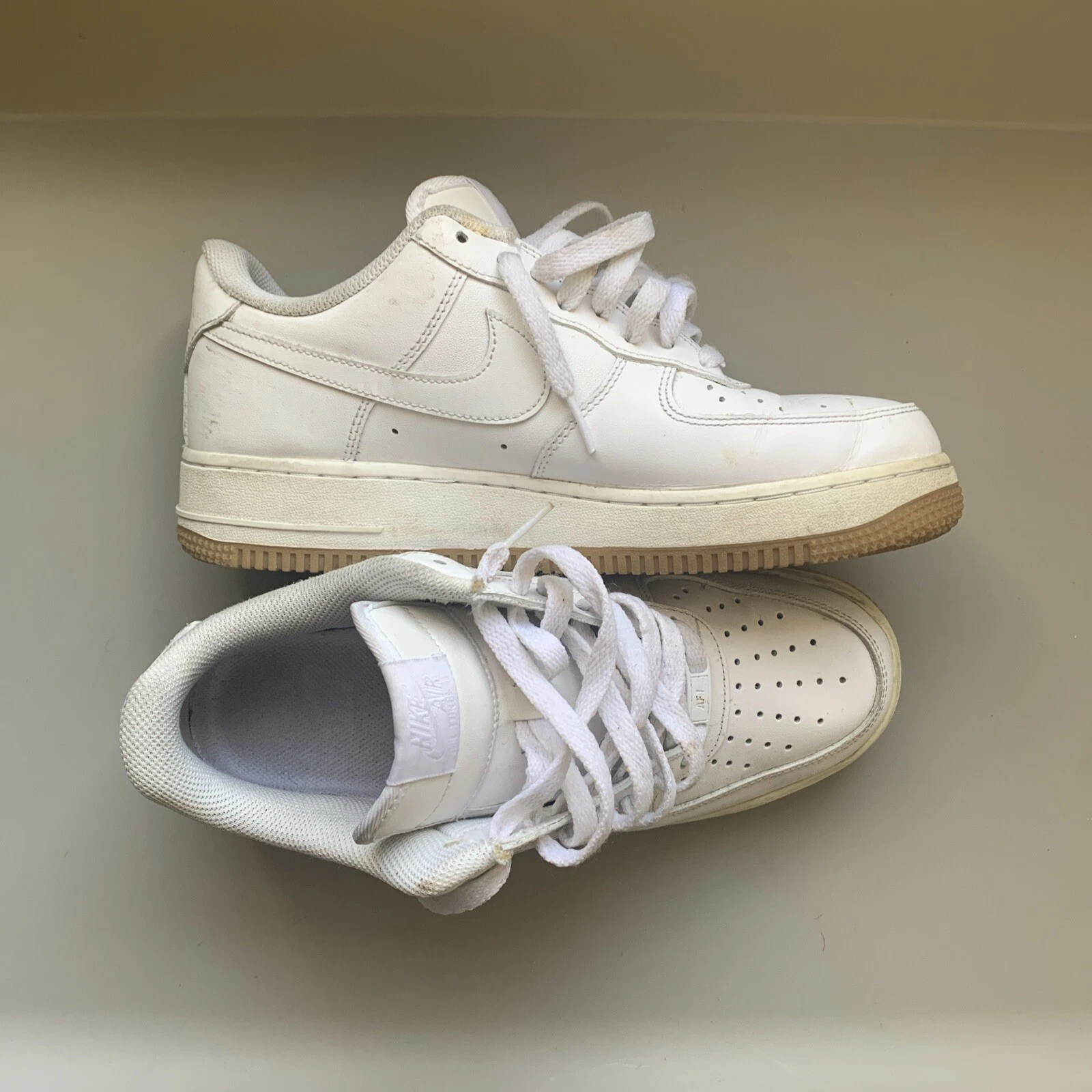Size 7 5   Nike Air Force 1 Low White Gum
