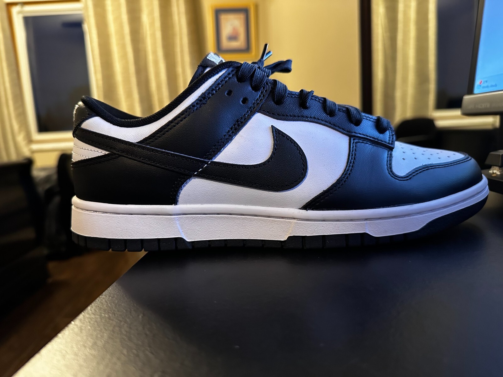 Size 9    New  Nike Dunk Low Black White 
